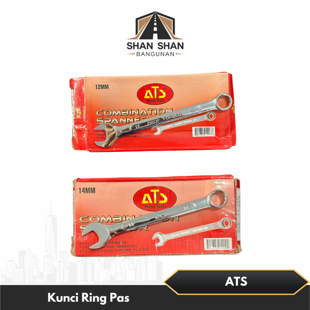 Kunci Ring Pas ATS 12MM | 14MM Kombinasi Pas Ring Ats Original