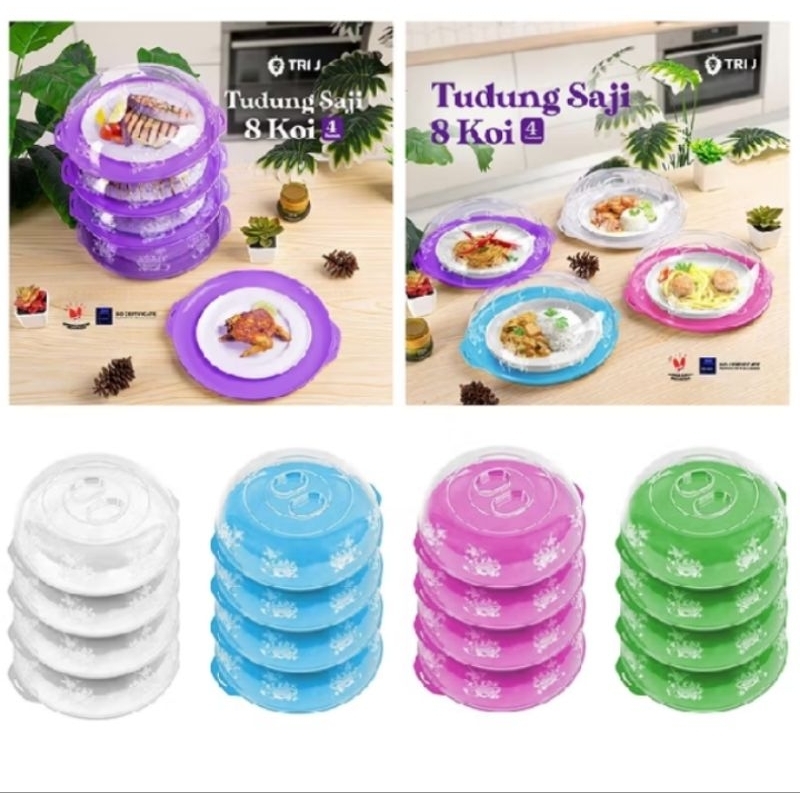 P ( P39 ) TUDUNG SAJI CRYSTAL KOI 4 SUSUN / TUDUNG SAJI KOI
