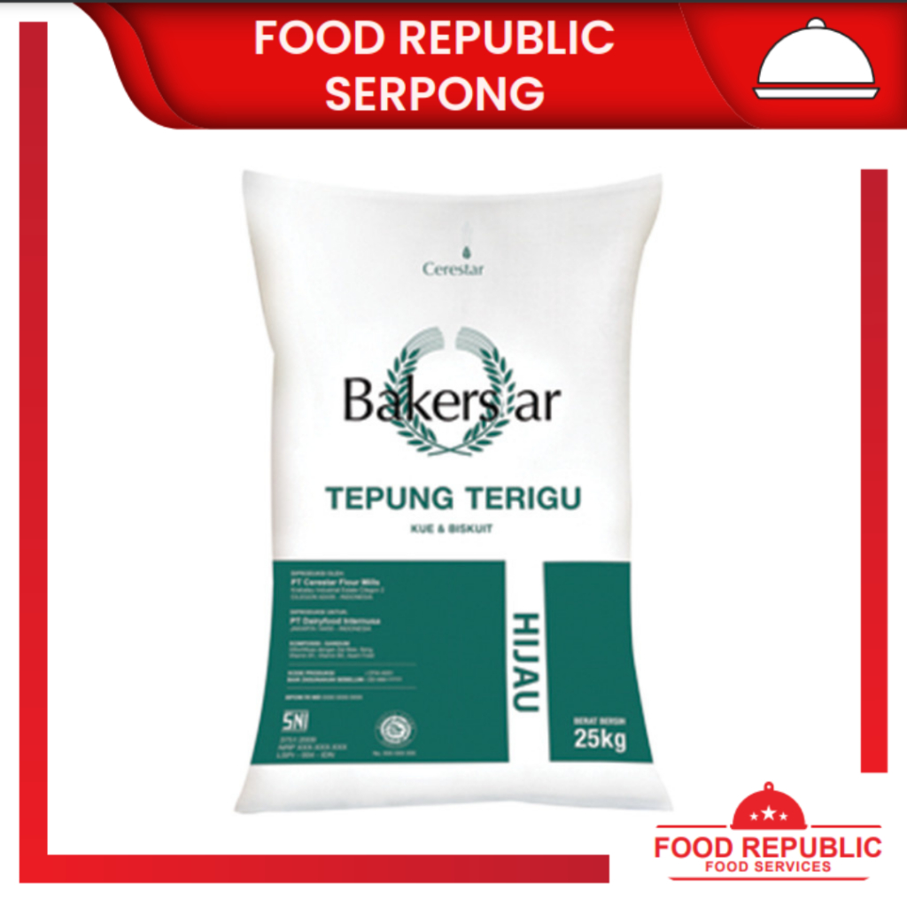 

BAKERSTAR HIJAU WHEAT FLOUR 1 Kg Repack