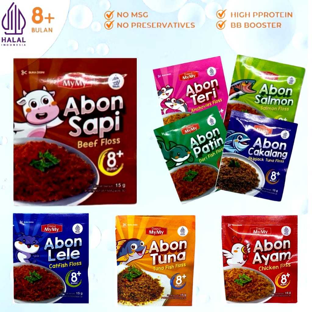 

ABON MPASI DAPUR MYMY BAYI NON MSG ANTI GTM I ABON BAYI ANAK 8+ 15 GRAM