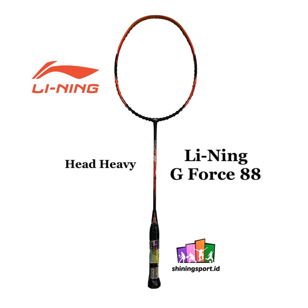 Raket Badminton Li-Ning G Force 88 (+ Free Tas Li-Ning Single, Senar Li-Ning AP 6 + Jasa Pasang & To