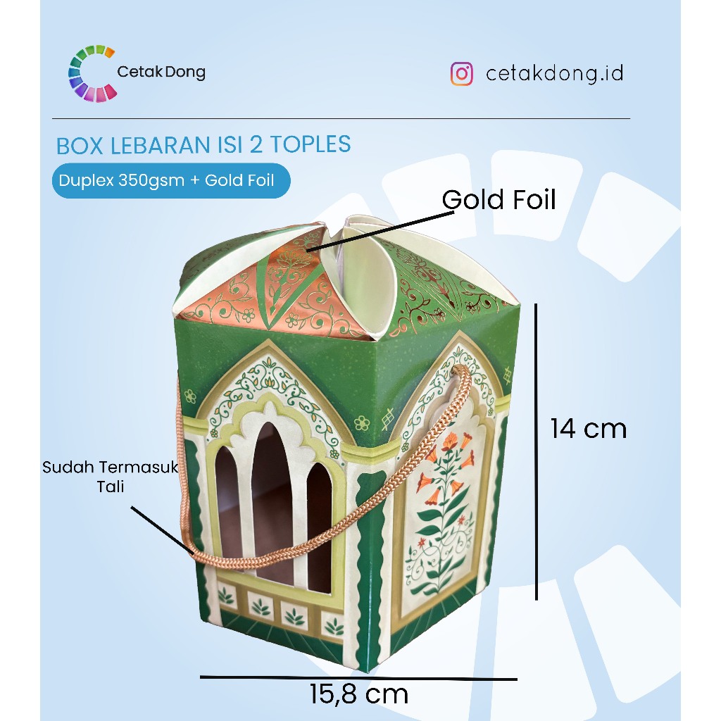 

PACKAGING HAMPERS LEBARAN MUAT SAMPAI 2 TOPLES KUE KERING