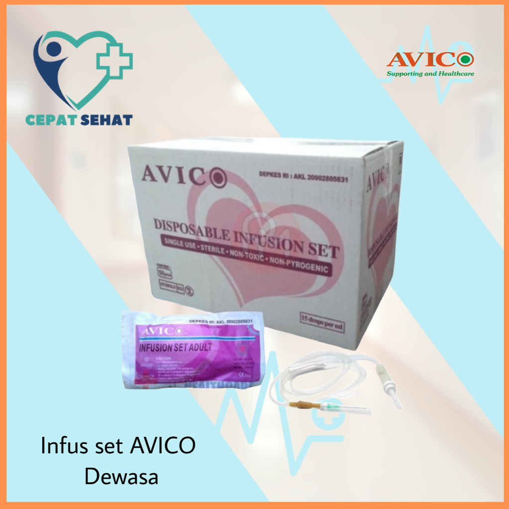 PERpcs Infuset Dewasa AVICO  Infusion Set Adult AVICO.Selang Infus Dewasa.