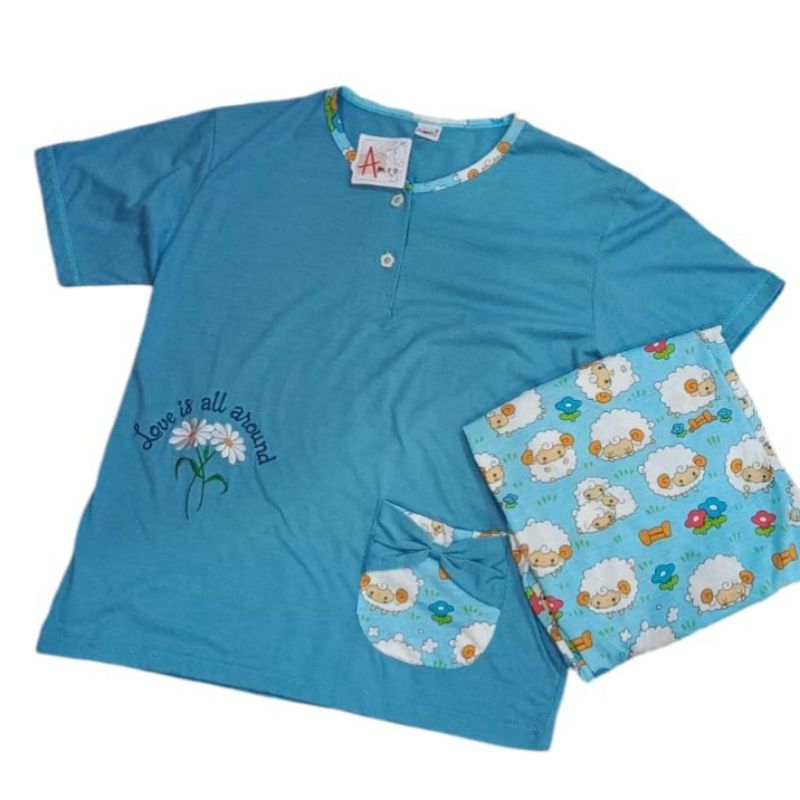 AMRO - BABYDOLL AMRO PENDEK 3/4 MOTIF - BABYDOLL CELANA 3/4 MOTIF - BABYDOLL AMRO KATUN PREMIUM - PI