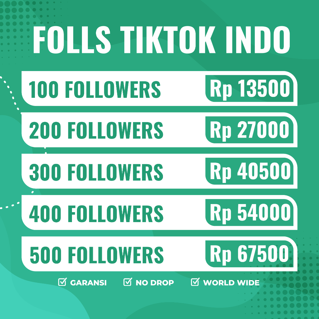 Follower Tiktok Real Indonesia Permanen Followers Tiktok Pengikut Tiktok High Quality Real Indo