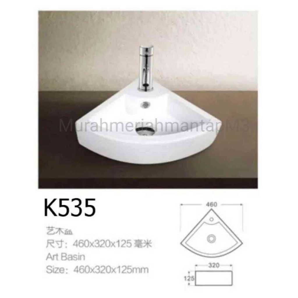 WASTAFEL KERAMIK K535 / WASTAFEL CUCI TANGAN