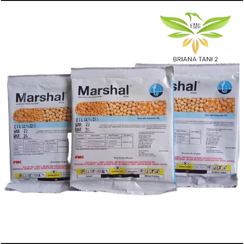 Marshal 25DS 25gr Insektisida Karbosulfan 25,53 % Perlakuan benih FMC Taurus