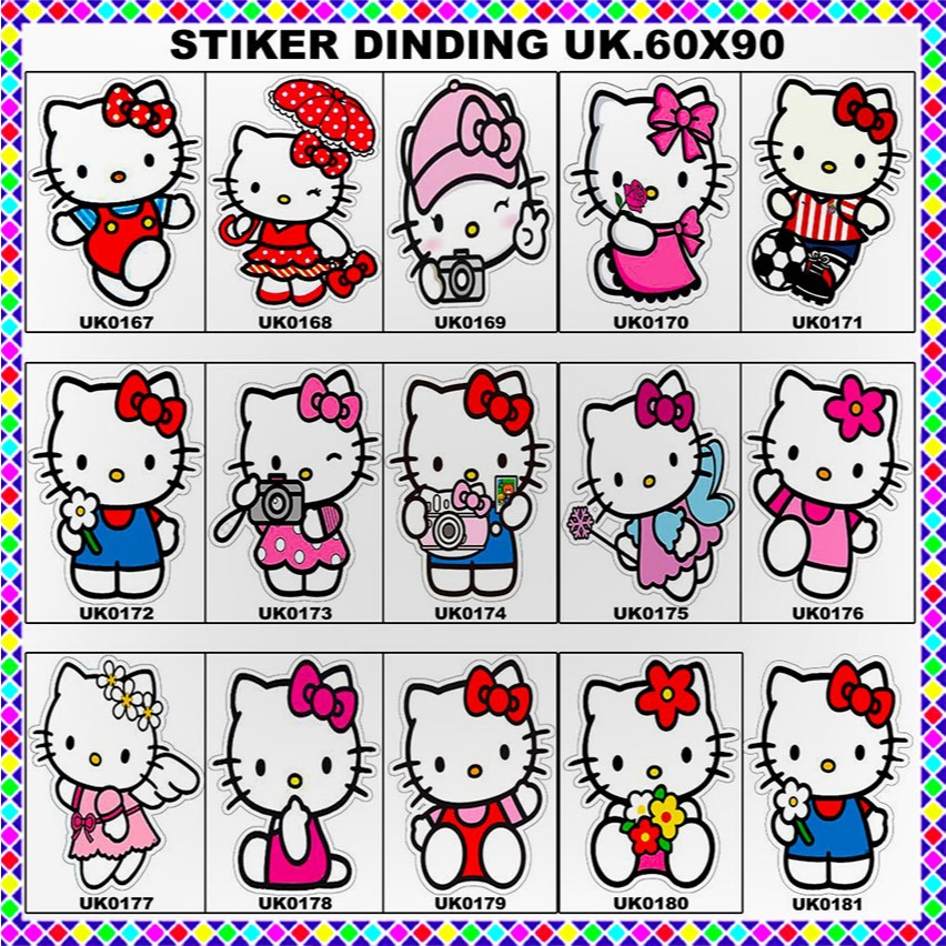 Stiker Hellokitty Dinding Wallpaper/Wall Stiker/Hias