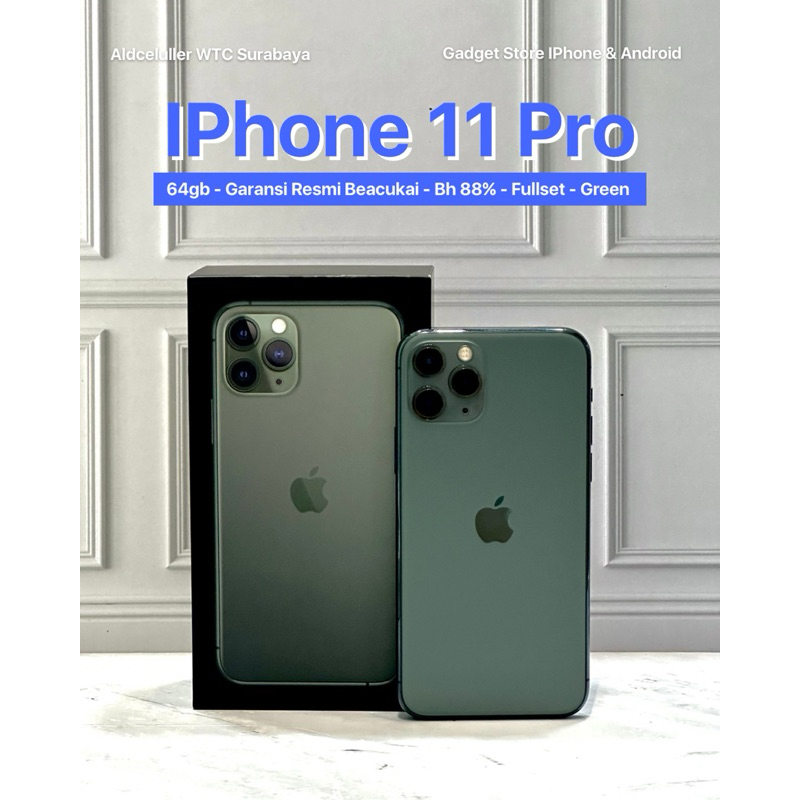 iphone 11 pro 64gb garansi resmi second