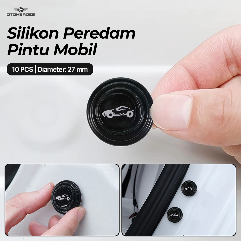 Silikon Peredam Pintu Mobil 10 Pcs / Peredam Pintu Mobil / Karet Bantalan Pintu Mobil Peredam Pintu