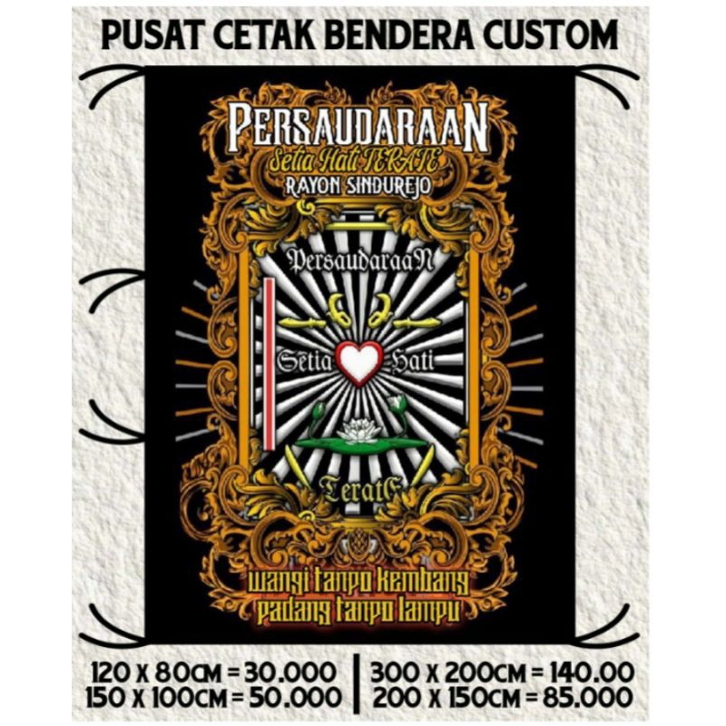 READY STOK + FREE STICKER SH, BENDERA PSHT, GIANTFLAG PSHT, BANNER SPANDUK KAIN SH PSHT PUSAT MADIUN