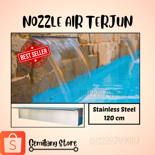 Nozzle Air Terjun Stainless Steel 120 cm
