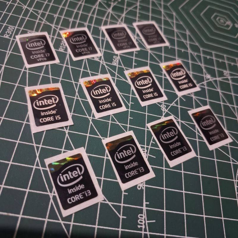 sticker stiker processor intel core  i7 i5 i3 Black edition Original