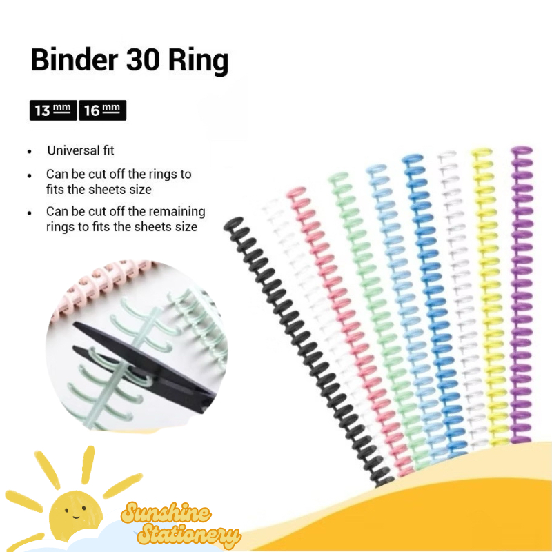 

[PCS] IM Ring Binder Note Spiral Plastik 30 Lubang DIY Buku Binder