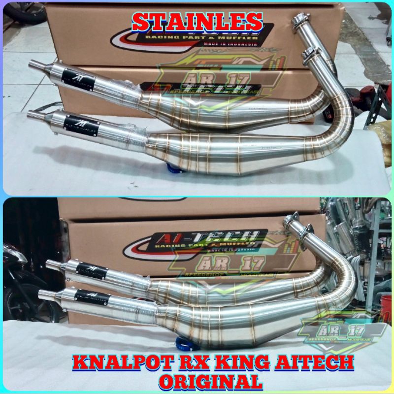 Knalpot RX-KING AITECH STAINLES 3V3 KNALPOT KOLONG RX-KING KNALPOT RACING RX KING 100% ORIGINAL AITE