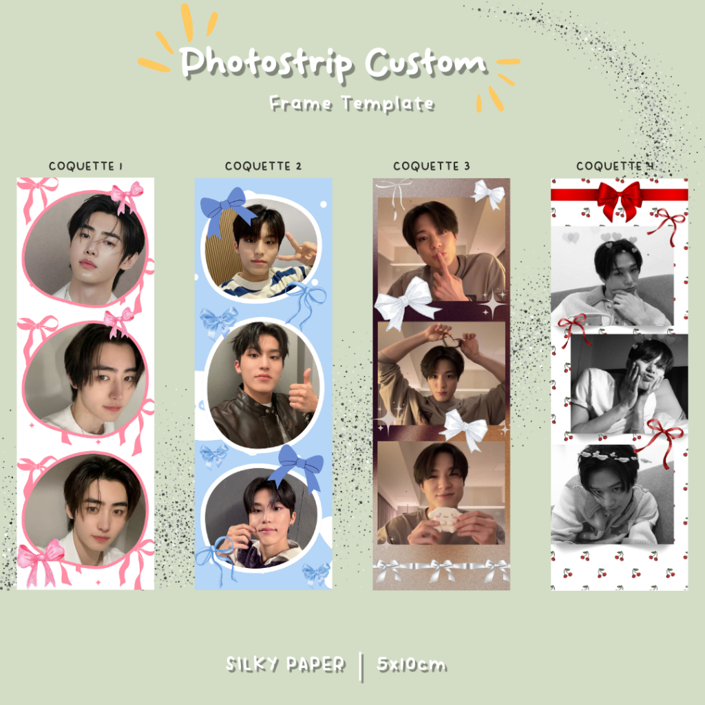 Cetak PHOTOSTRIP Ready Stock Custom Murah Freebies Kpop Lucu Aesthetic