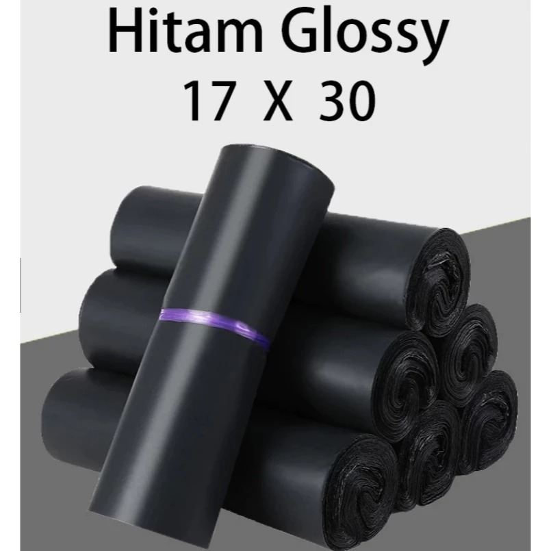 

Jual 1 Ikat Plastik Polymailer Hitam 17x30 isi (100pcs) Plastik Packing