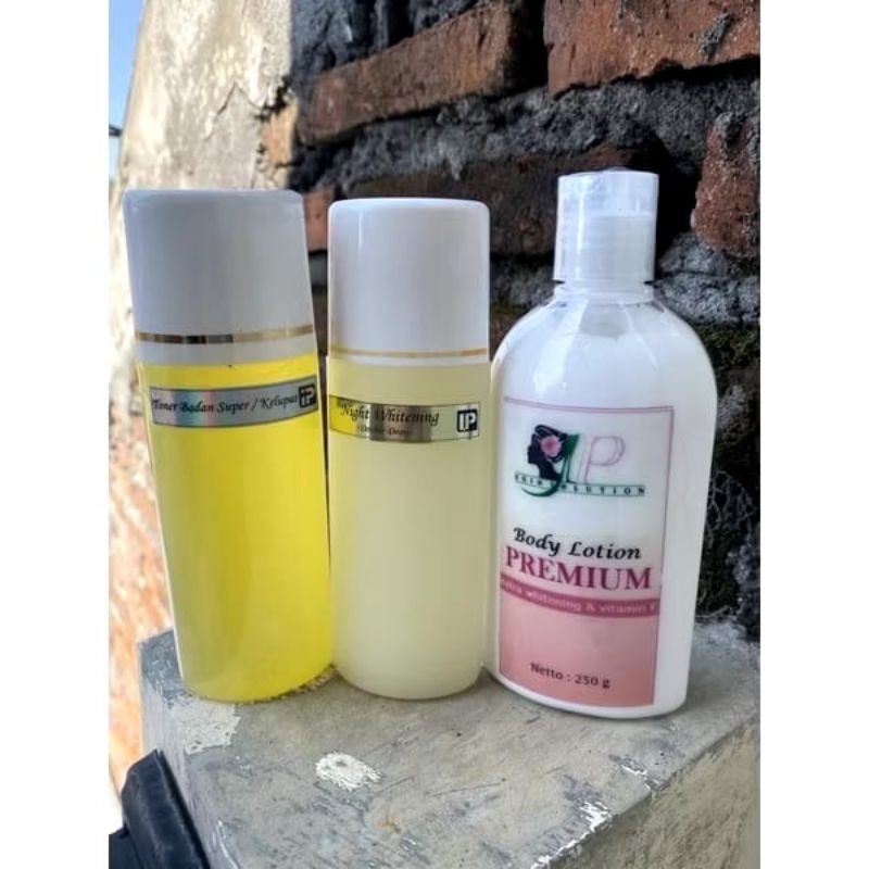 PAKET HB PEMUTIH IPUNG LOTION PREMIUM+NIGHT DOUBLE DOSIS+TONER BADAN KELUPAS IPUNG