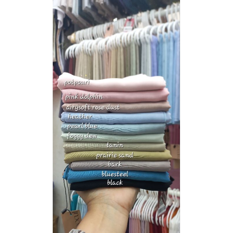 Napocut jilbab plain paris grade B