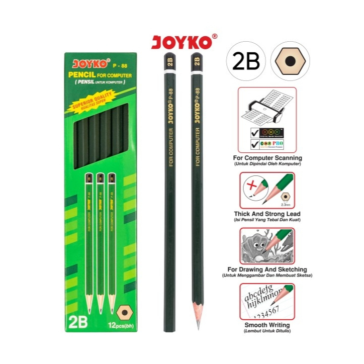 

Pensil 2B Joyko P-88 (12 pcs)