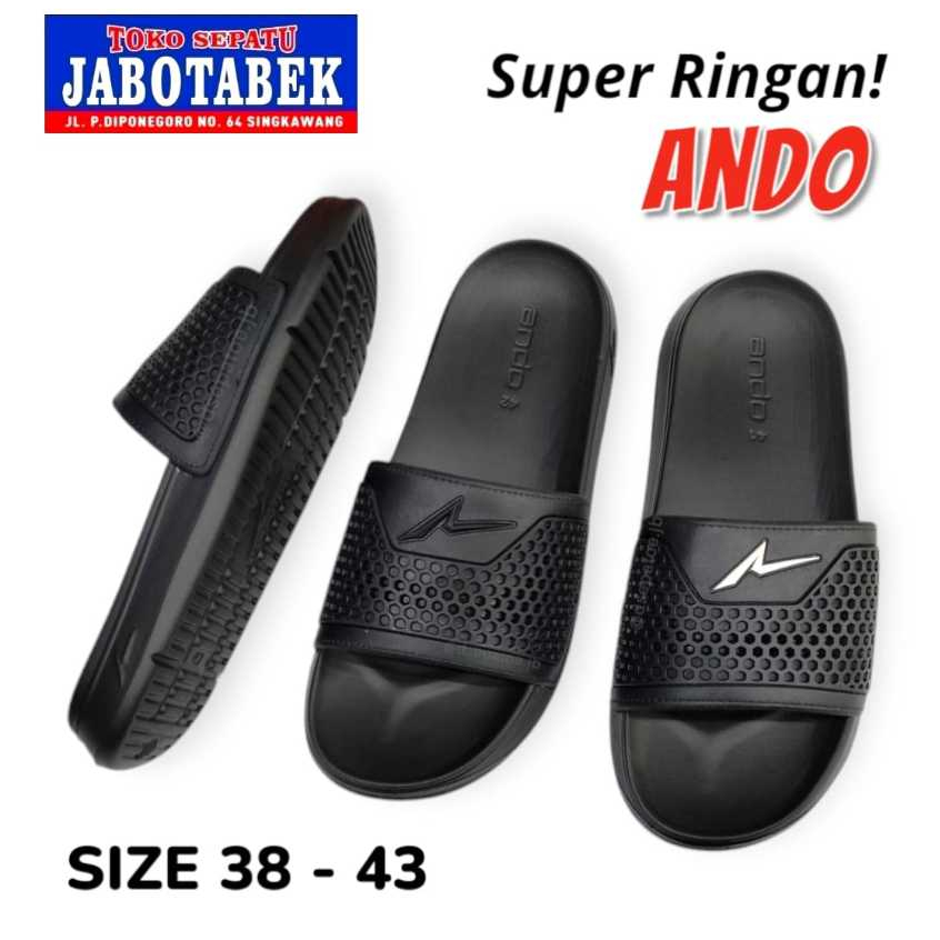 [COD] SANDAL SLIDE PRIA ANDO SIZE 38 39 40 41 42 43 SOLE KARET PHYLON SUPER RINGAN NON SLIP / SANDAL