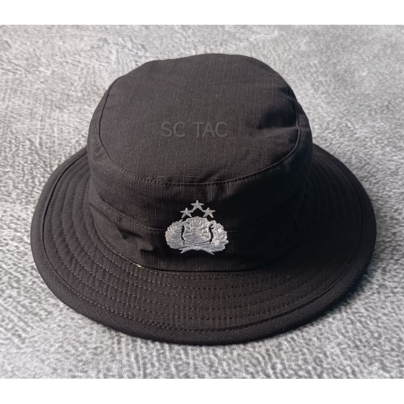 Topi RIMBA COKLAT POLRI/Topi RIMBA BOLAK BALIK POLISI