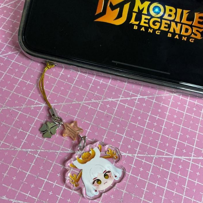 Phone Strap Mobile Legends Lunox Legend Akrilik 3cm Gantungan Hp Manik Beads Charm