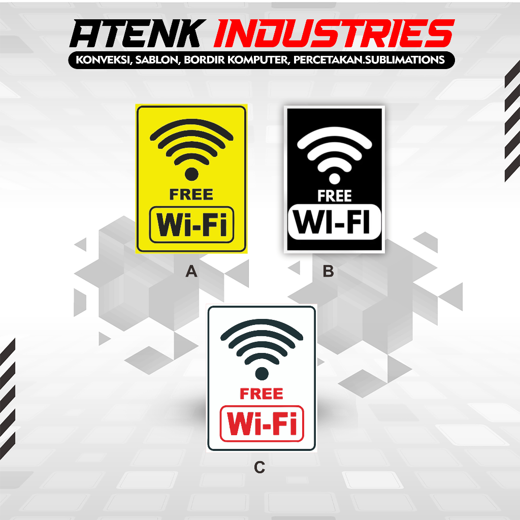 

Stiker Bahan Vinyl Anti Air Free Wifi Vol 2