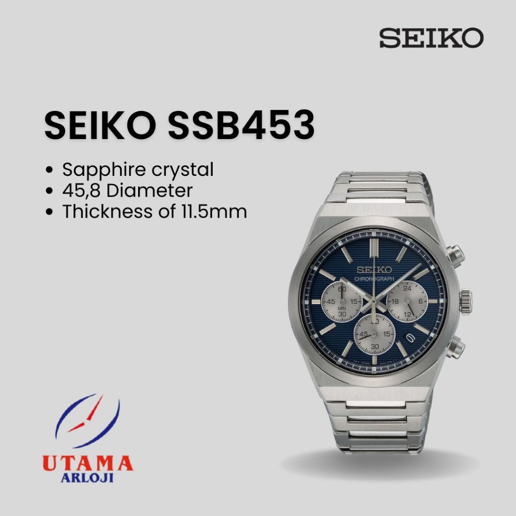 Jam Tangan Chronograph Pria Seiko Chronograph SSB453