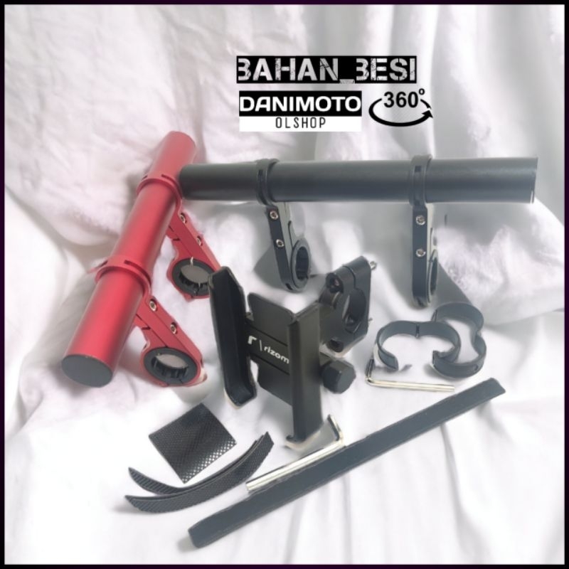 RK Holder HP Stang Bulat Motor Paket Breket + Holder Besi PCX ADV Vixion CB150R Beat Ninja RX King