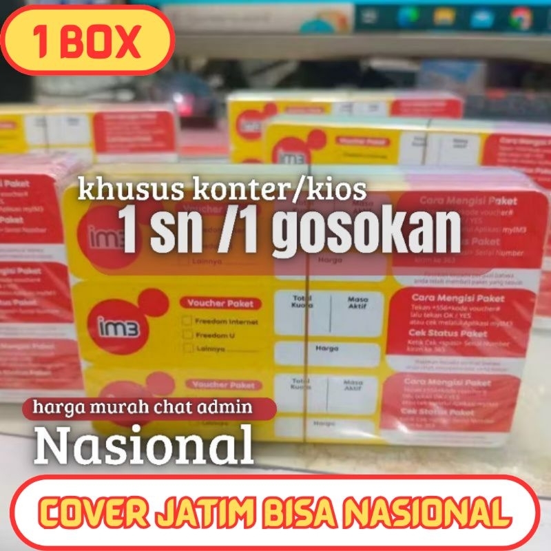 VOUCHER KOSONG INDOSAT IM3 ZERO 1 BOX EXP DES 2025