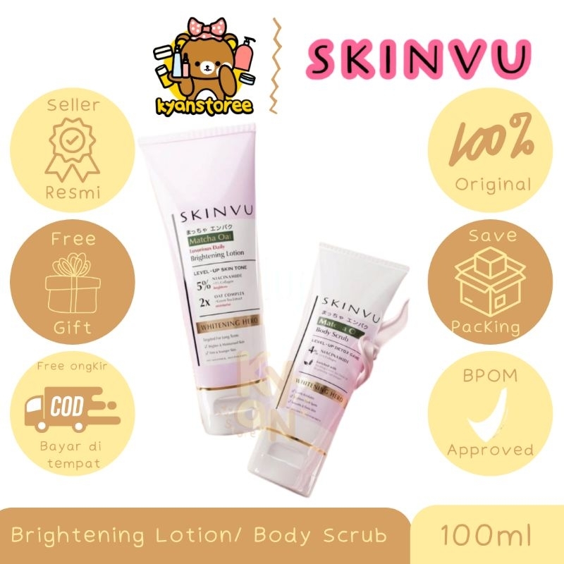 SKINVU WHITENING BODY LOTION/ SKINVU BODY SCRUB