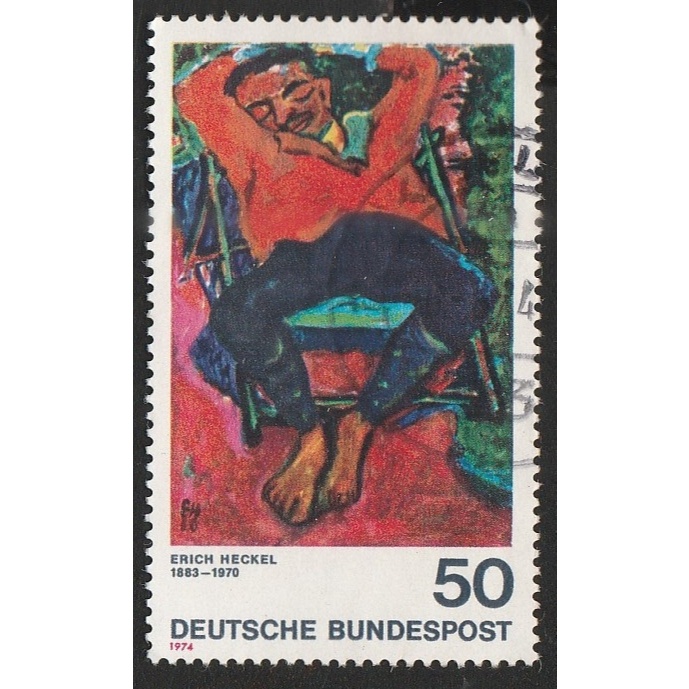 

A 11888 SATU BUAH PRANGKO JERMAN TEMA LUKISAN ERICH HECKEL 1883-1970 DENGAN KONDISI SUDAH ADA CAP