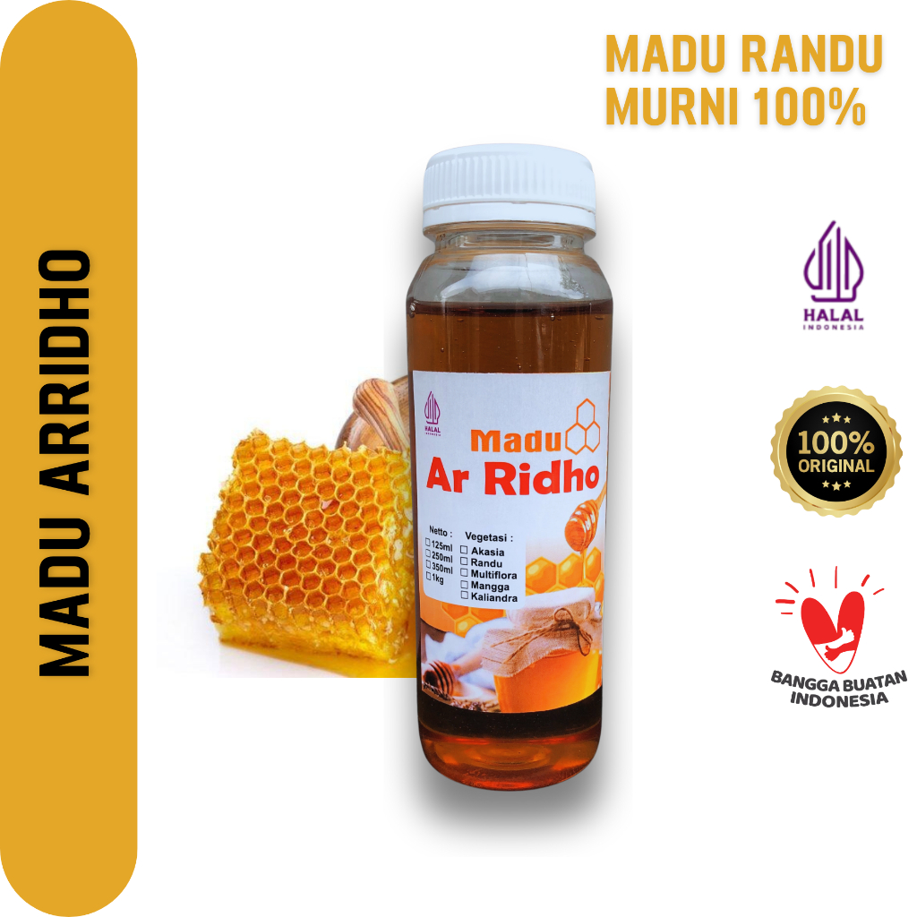 

Madu Nektar Randu Madu Ar Ridho 100% MURNI & ASLI Raw Honey