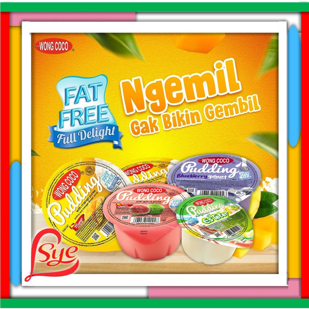 

Wong Coco Pudding 120gr / Puding Sehat Rasa Buah - Blueberry Yogurt - Cemilan Sehat - Sye