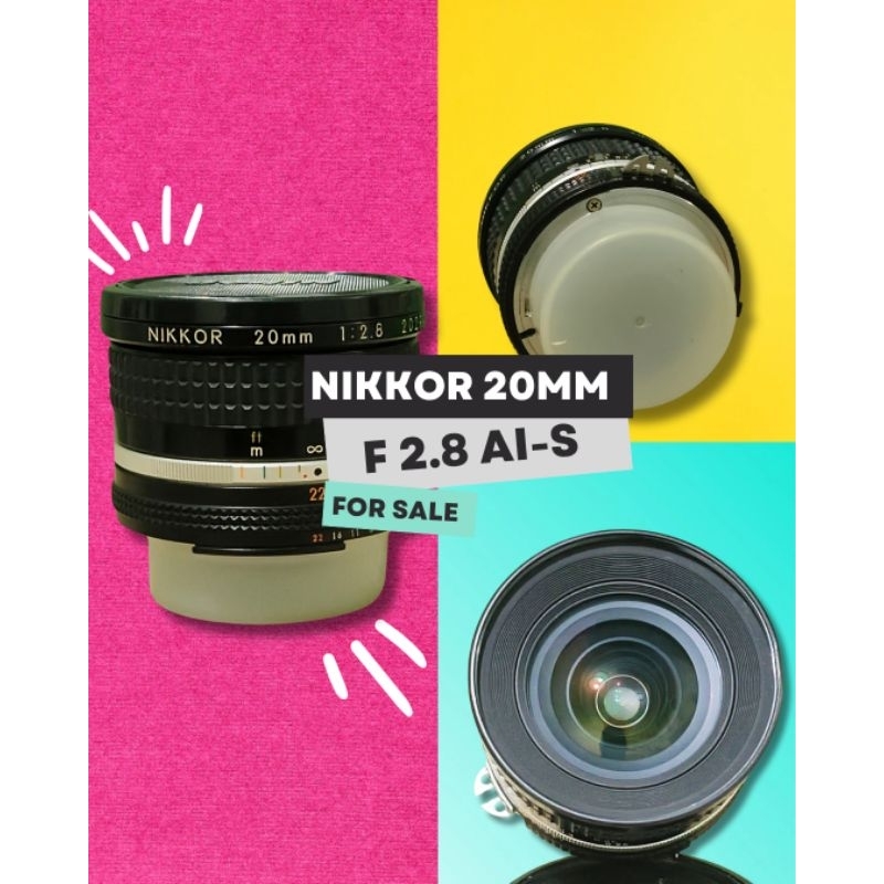 Lensa Nikon 20mm F 2.8 AI-S Mulus