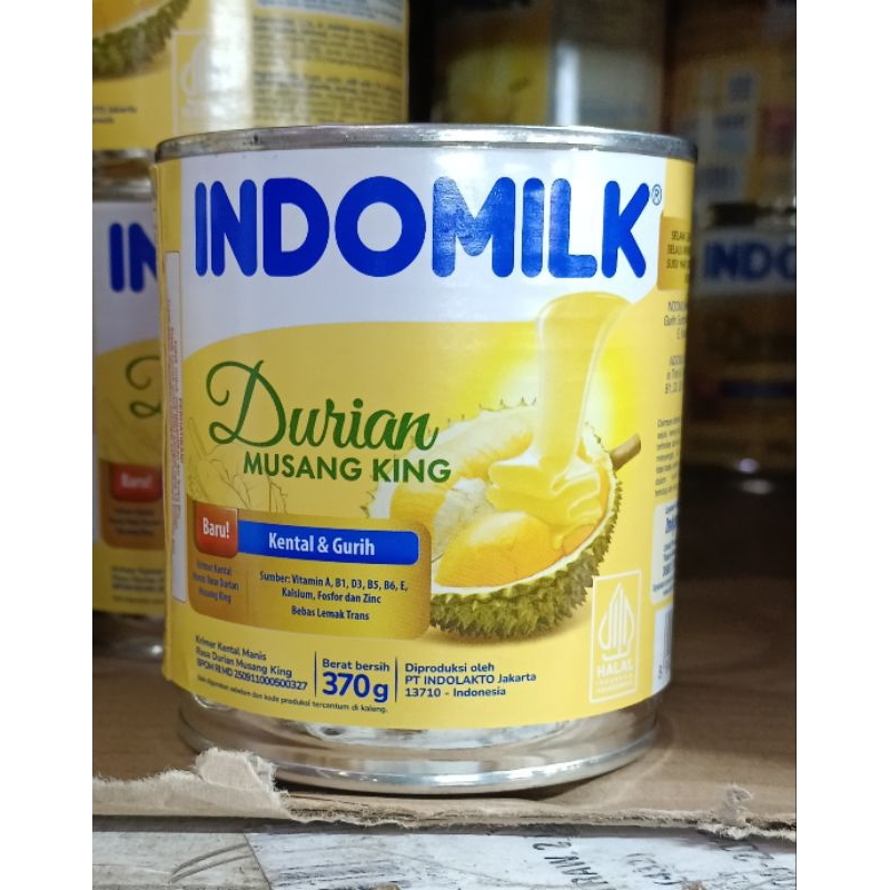 

Indomilk Susu Kental Manis rasa durian musang king 370gr skm kaleng