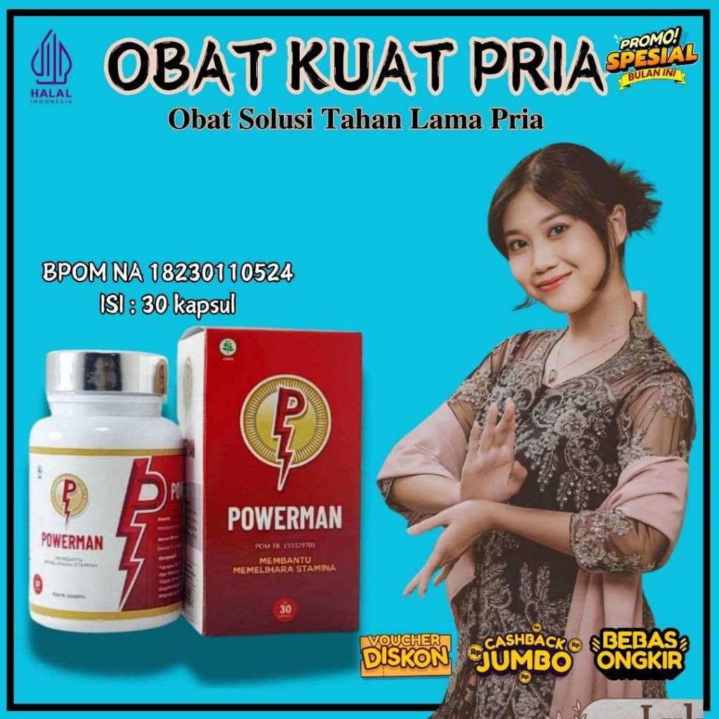 POWERMAN OBAT KESEHATAN PRIA KUAT TAHAN LAMA