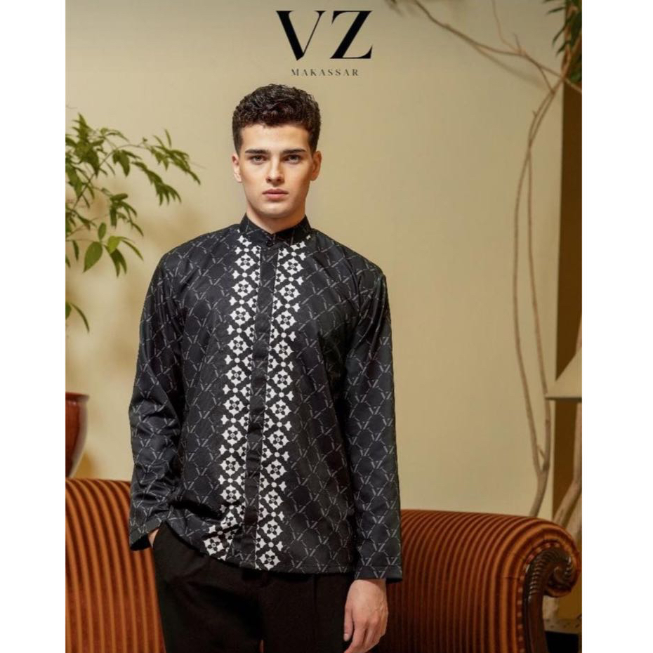 VZ Raya Collection Monogram Lineage Shirt (Baju Muslim/Koko Pria) ORIGINAL VIVI ZUBEDI