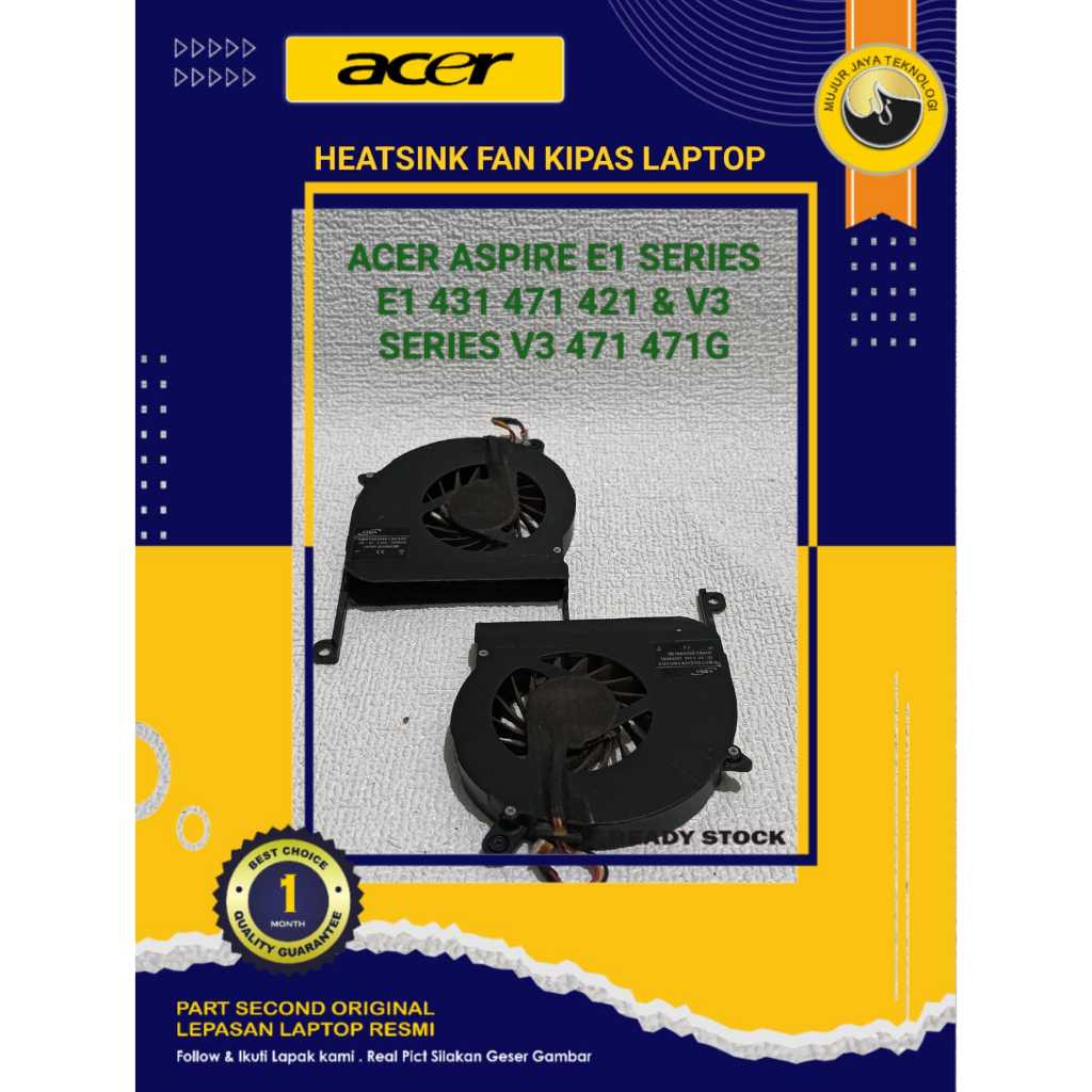 Fan HSF Heatsing Kipas Cooler Laptop ACER E1-431 471 421 451 431 471G V3-471G Original Second Normal