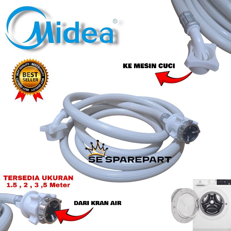 Selang water inlet mesin cuci MIDEA 1 tabung | Selang masuk air mesin cuci