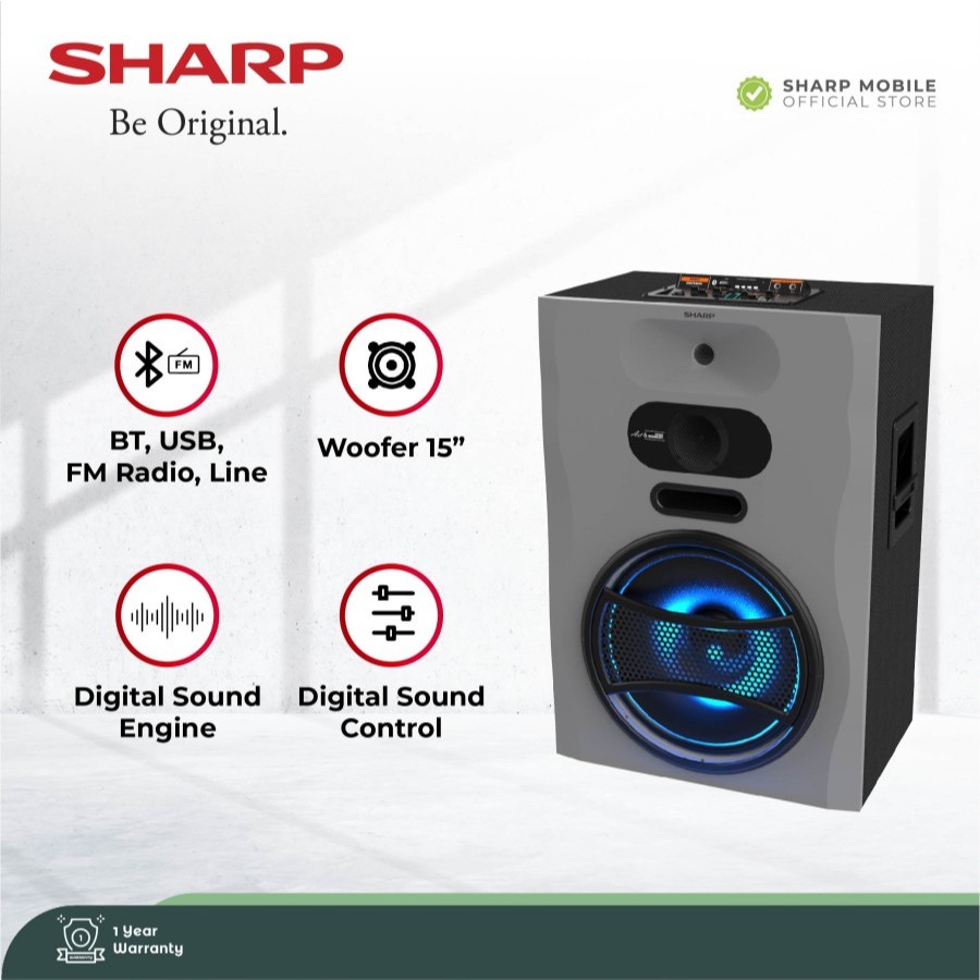 SHARP Active Speaker CBOX-PROX15UBB