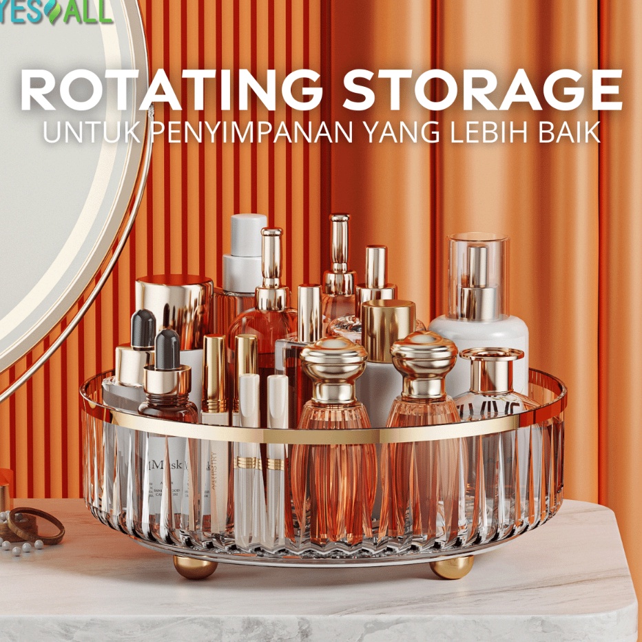 Hot YESALL Rak Kosmetik Aesthetic  T Make Up Putar Rak Minum SNX81