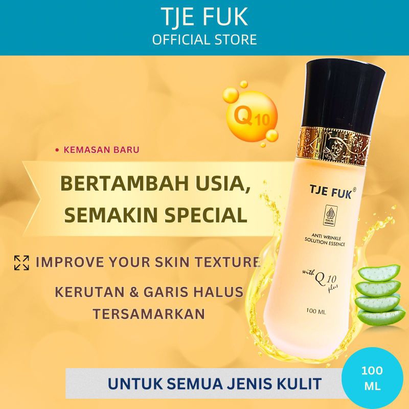 TJE FUK - Anti Wrinkle Solution Essence with Q10 Serum - Essence Anti Aging | Essence Penuaan Dini |