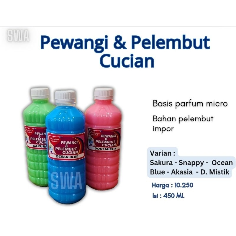 PEWANGI & PELEMBUT CUCIAN 450ML || BAJU JADI LEMBUT & WANGI