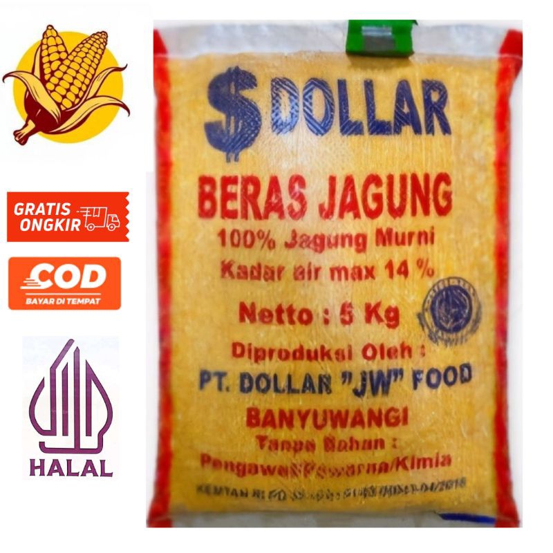 

Beras Jagung Merk Dollar 5KG Rendah Gula tanpa pengawet tanpa campuran