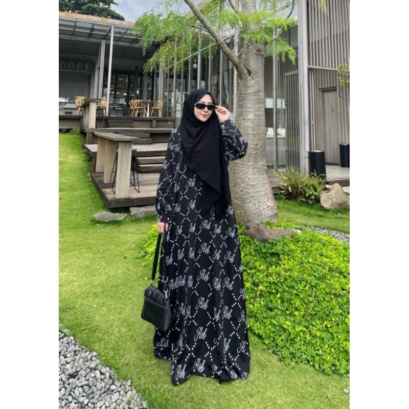 Dress Monogram Asb/Abaya Monogram/Gamis Monogram assolabiyah