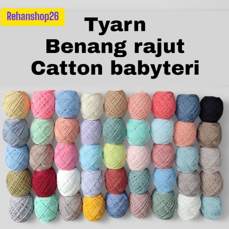 BENANG RAJUT BENANG KAOS  BENANG TYARN WARNA PASTEL 500 GRAM