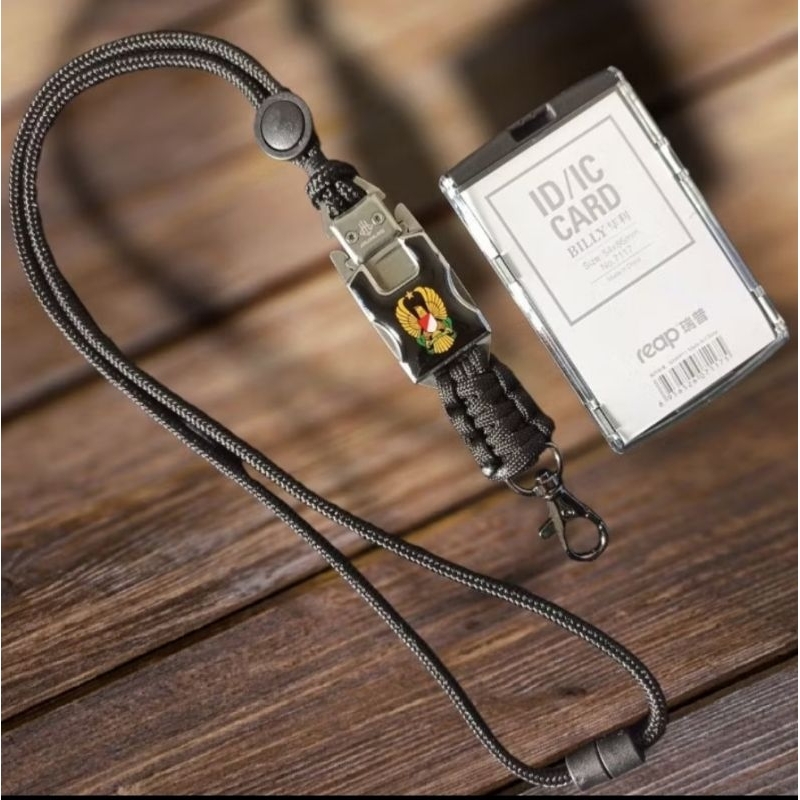 

tali lanyard tactical name tag TNI bisa custom logo lain