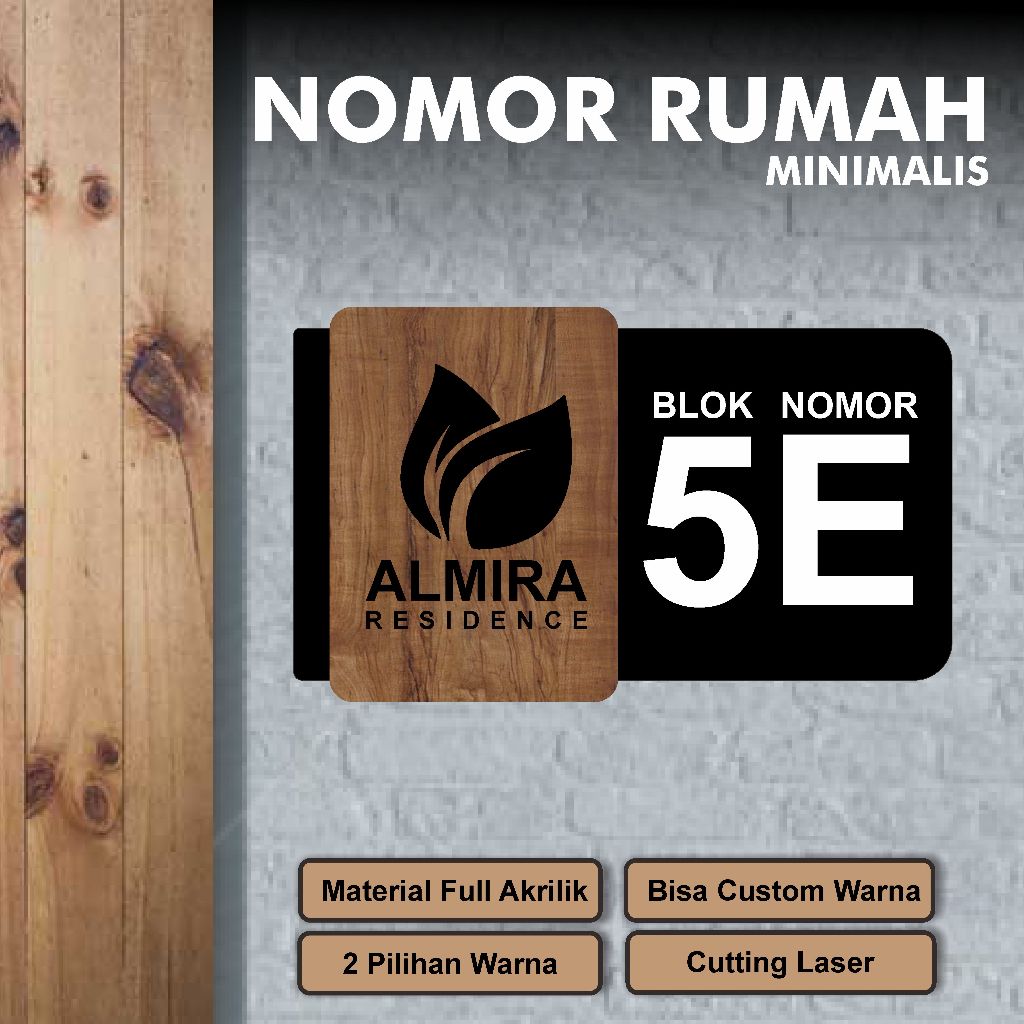 Nomer Rumah Unik Model 5